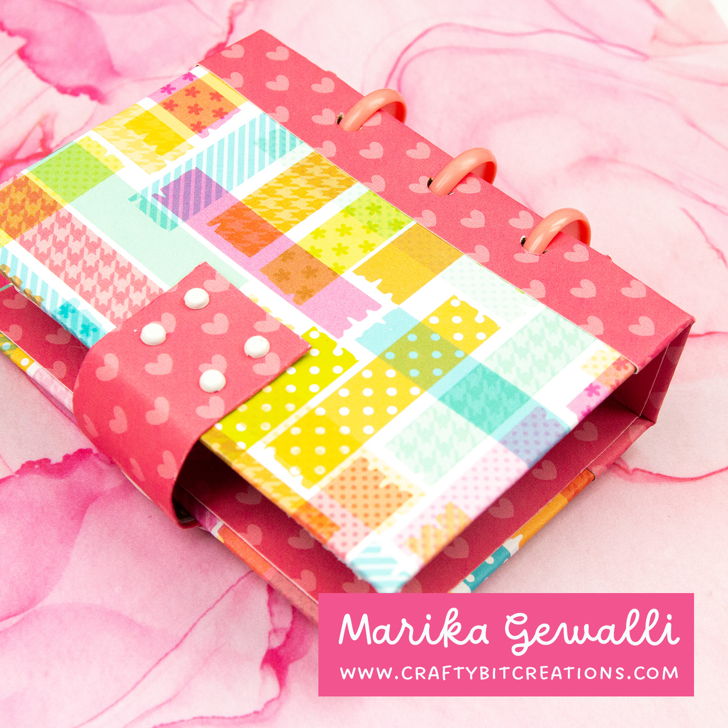 Backside of discbound art journal