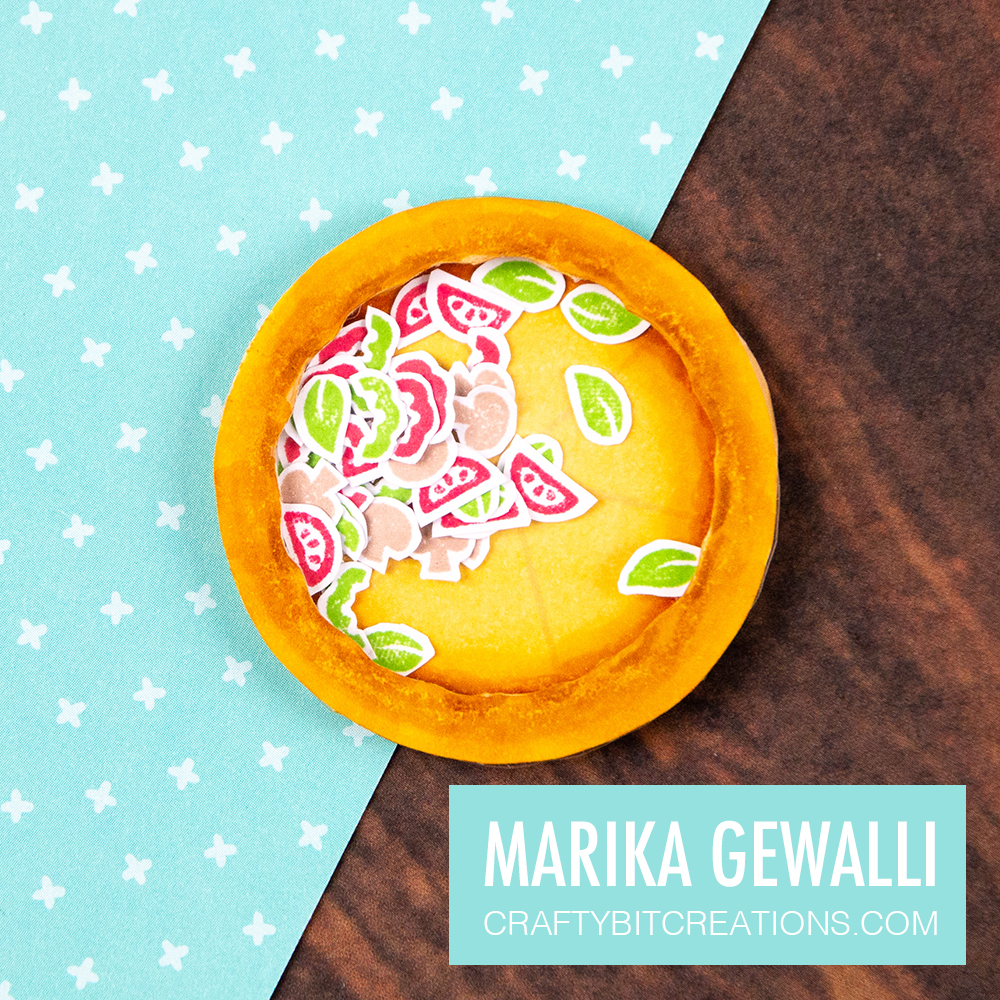 stamped pizza made into a shaker 