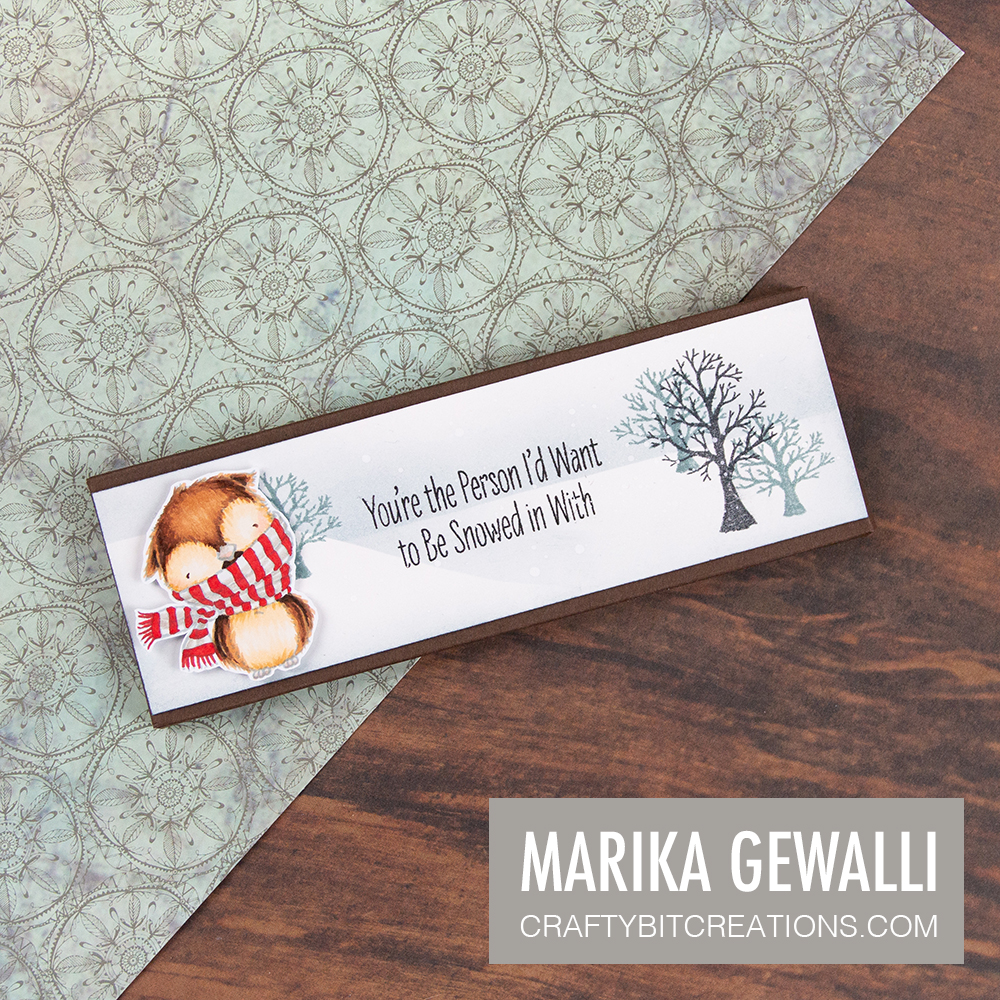 Hersey Chocolate Bar Box, decorated with stamps colored with copic markers.