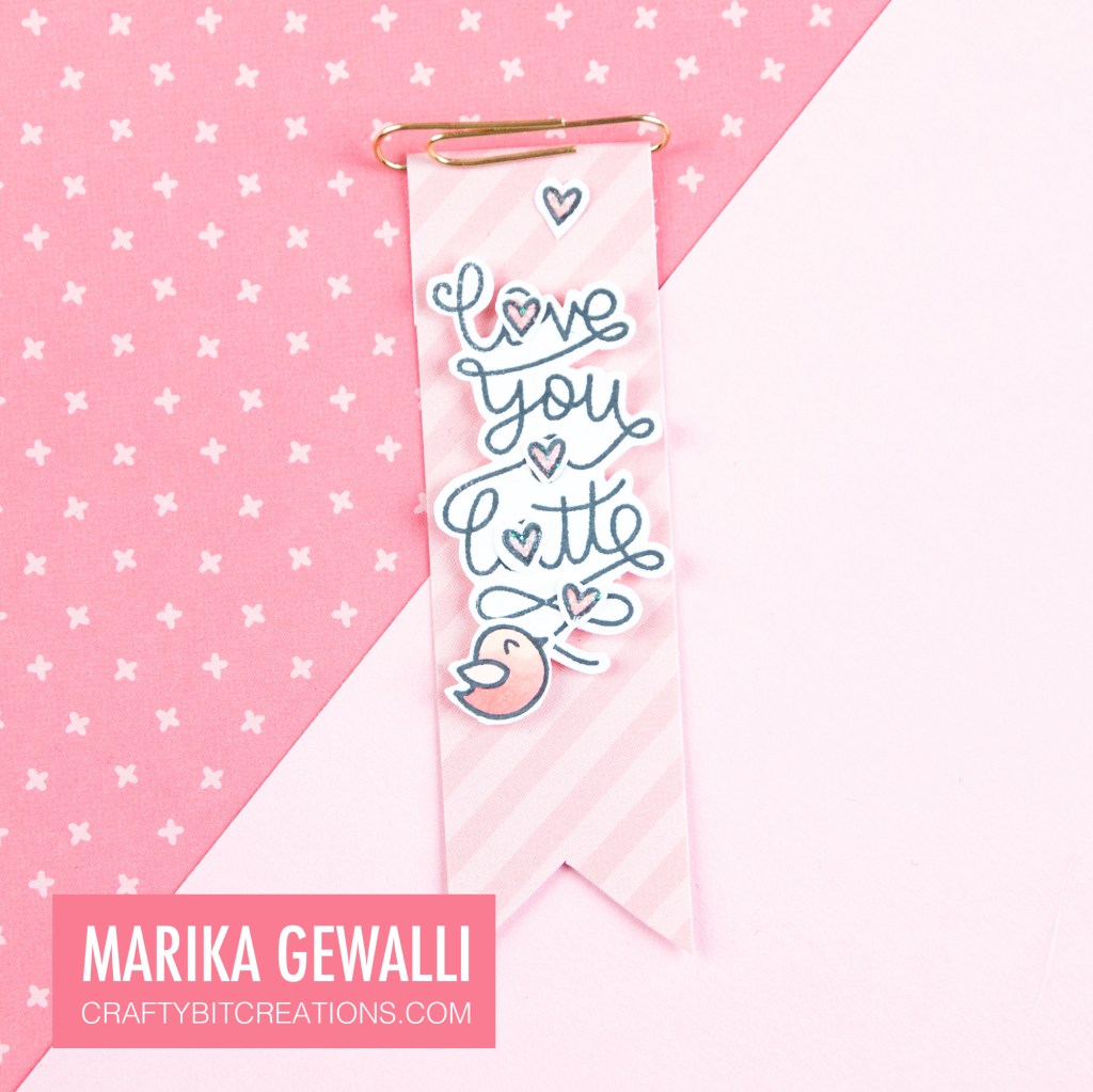 Small Valentine Paperclip Flag