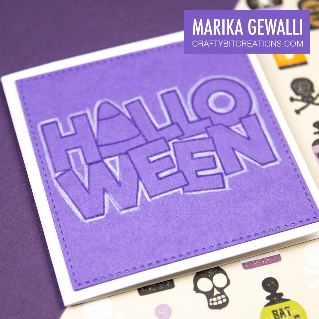 Mini Halloween Card With Halloween Sentiment At Angle