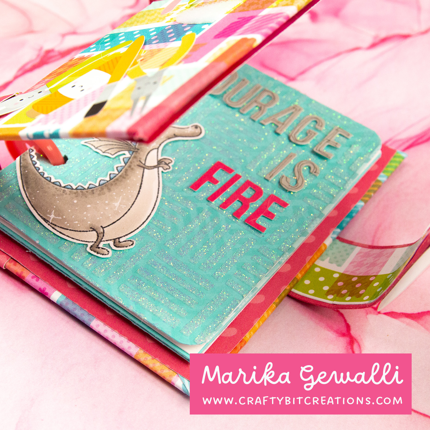 open discbound art journal showing first layout