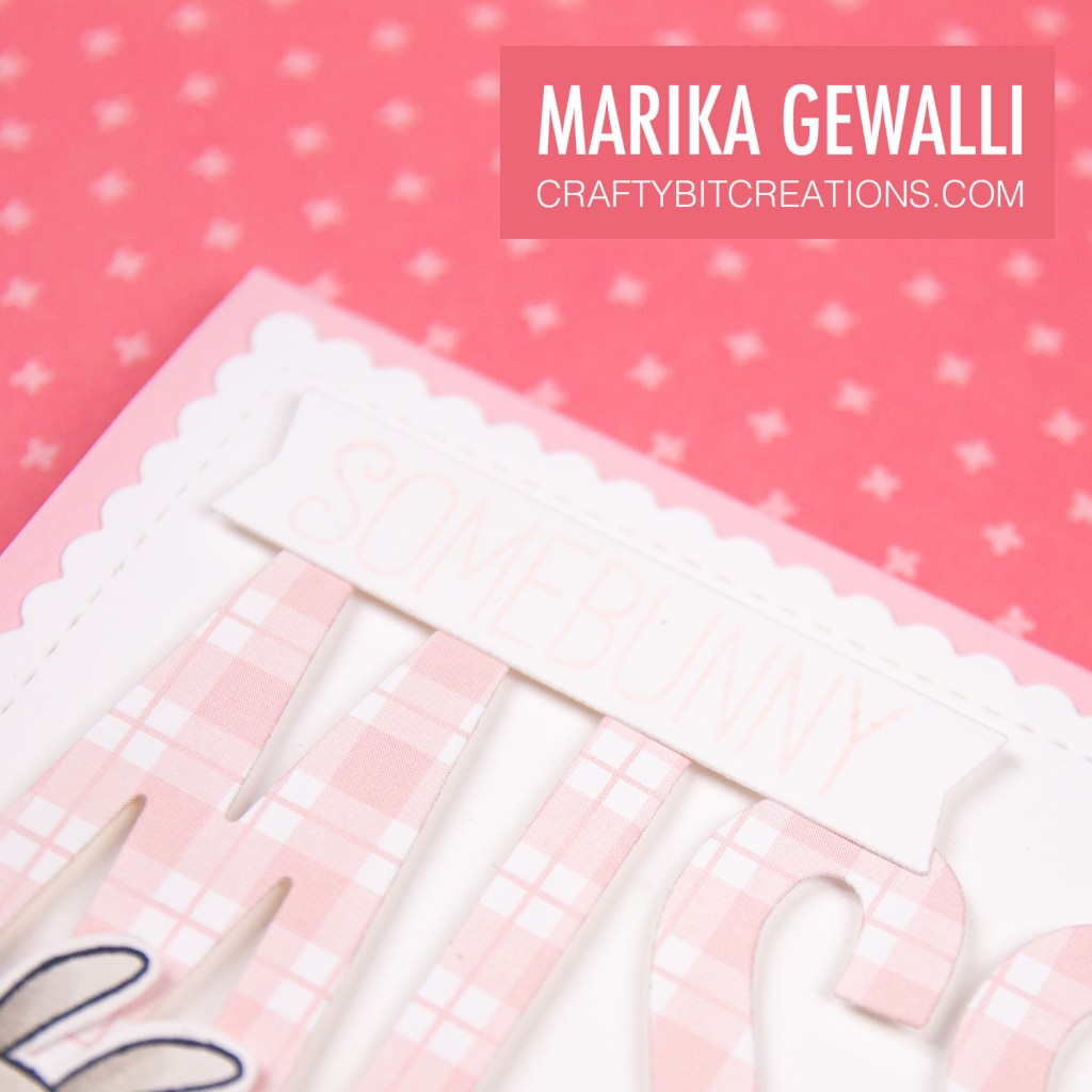 Closeup of the sentiment on the card