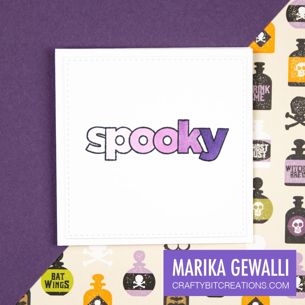 Mini Halloween Card With Spooky Sentiment