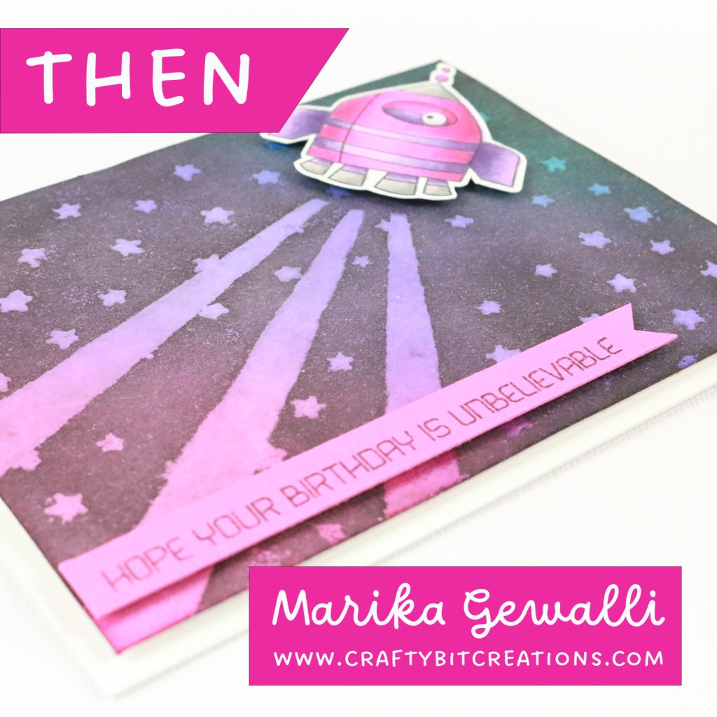 Close up of sentiment on a pink strip saying "hope your birthday is unbelievable"