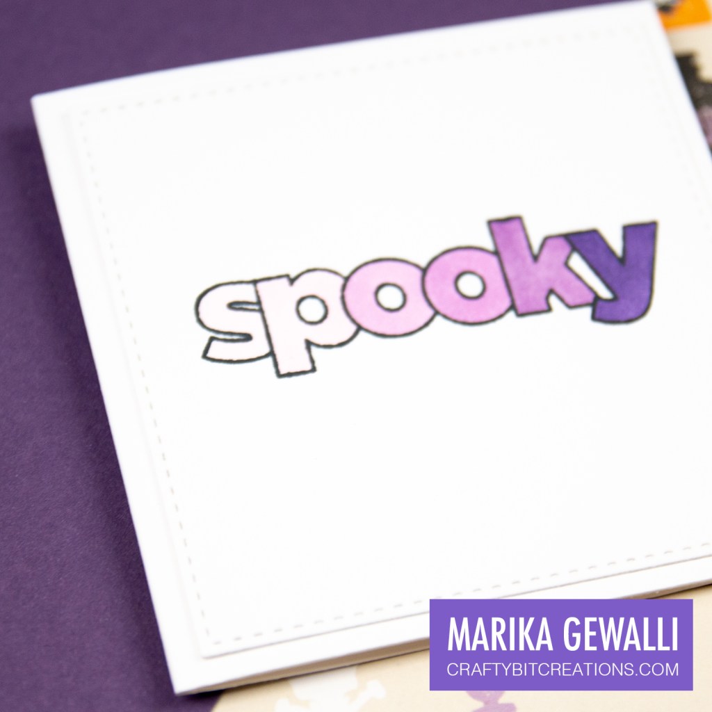 Mini Halloween Card With Spooky Sentiment At Angle