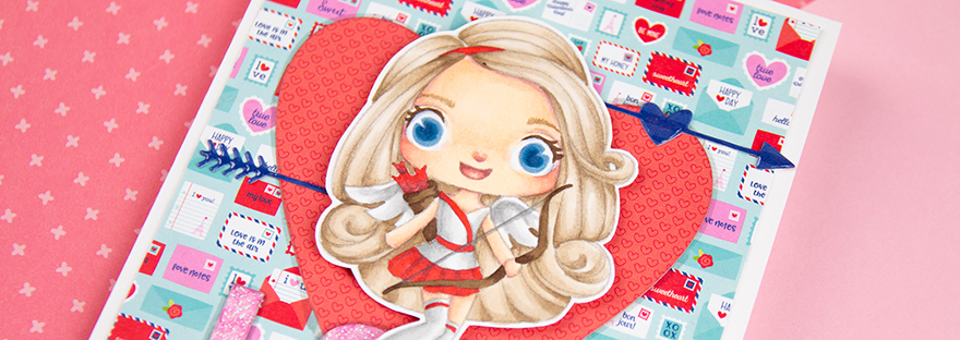 Valentine card created for tutorual