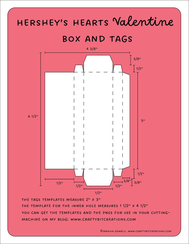 Free Cut Files &amp; Templates – Valentine Box and Tag – Craftybit Creations