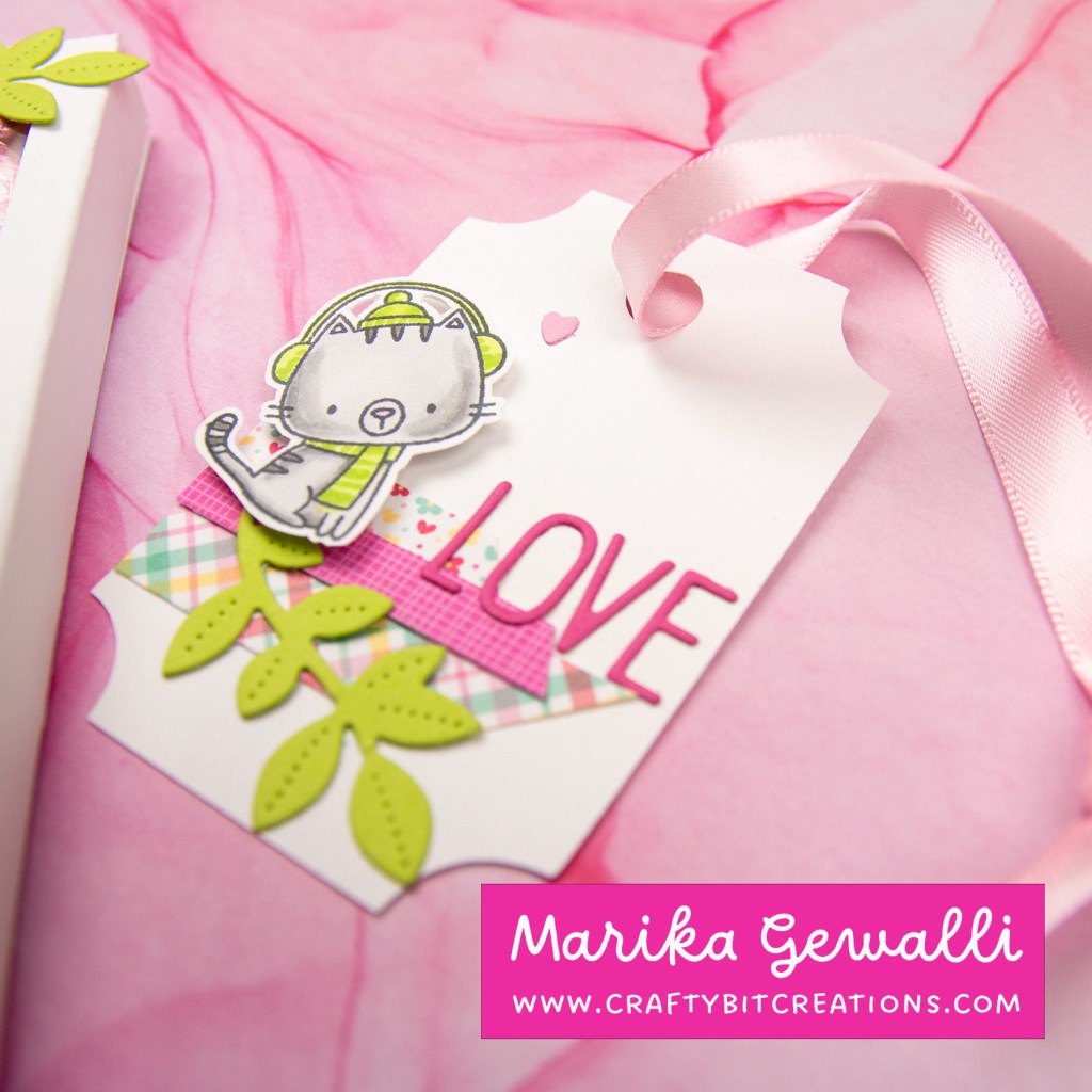 close up white coordinating tag