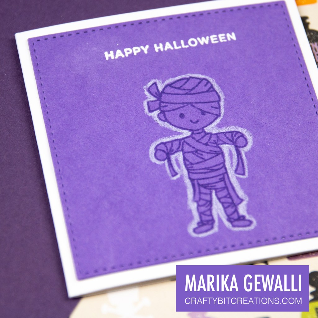 Mini Halloween Card With Mummy At Angle