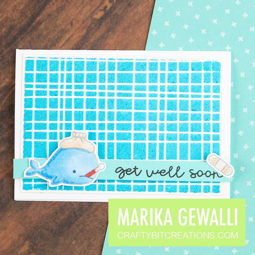 Stenciled embossing paste tinted with wet blended gelato.